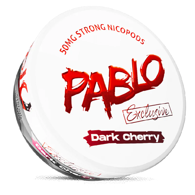 Pablo Dark Cherry 50mg Nicotine Pouches – strong cherry-flavored snus available in Dubai and UAE.