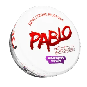Pablo Passion Fruit 50Mg Nicotine Pouches – Sweet & Tangy Flavor Title Text: Buy Pablo Passion Fruit 50Mg Nicotine Pouches in UAE